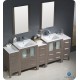 Fresca FCB62-72GO Torino 84" Gray Oak Modern Bathroom Cabinets