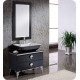 Fresca FCB7712BL Moselle 34" Modern Glass Bathroom Cabinet