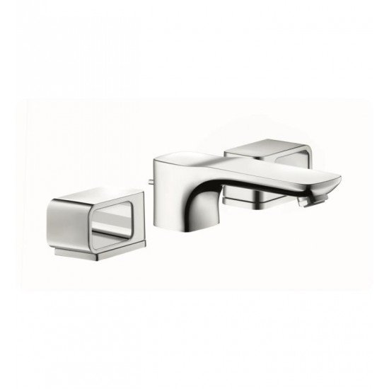Hansgrohe 11041001 Axor Urquiola 7 1/8" Double Handle Widespread/Deck Mounted Bathroom Faucet with Pop-Up Assembly