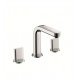 Hansgrohe 31063 Metris S 5 1/8" Double Handle Widespread/Deck Mounted Bathroom Faucet with Pop-Up Assembly