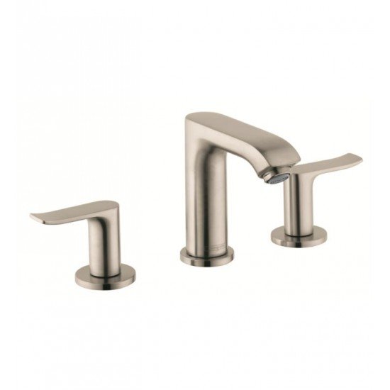 Hansgrohe 31083 Metris 100 6" Double Handle Widespread/Deck Mounted Bathroom Faucet with Pop-Up Assembly