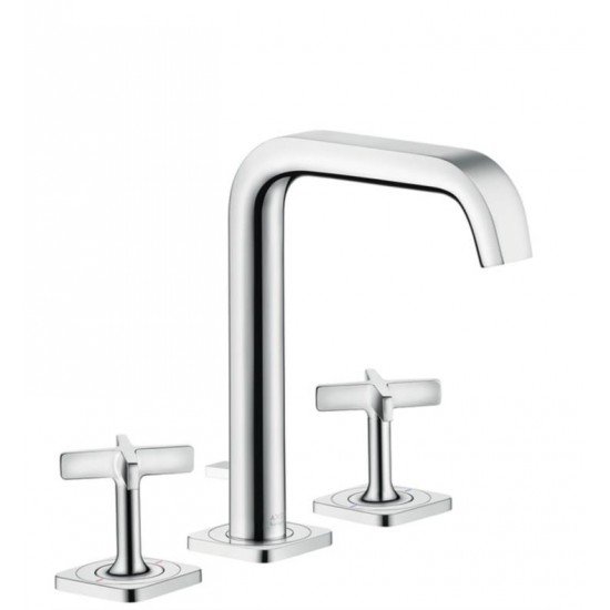 Hansgrohe 36108001 Axor Citterio E 6 1/2" Double Cross Handle Widespread/Deck Mounted Bathroom Faucet in Chrome