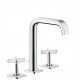 Hansgrohe 36108001 Axor Citterio E 6 1/2" Double Cross Handle Widespread/Deck Mounted Bathroom Faucet in Chrome