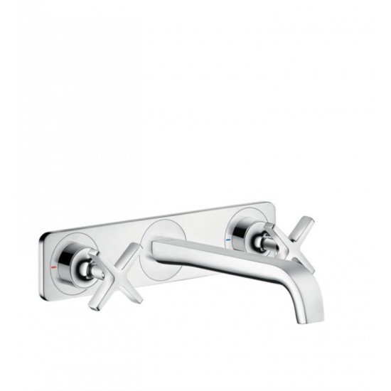 Hansgrohe 36107001 Axor Citterio E 9 1/8" Double Handle Widespread/Wall Mount Bathroom Faucet in Chrome
