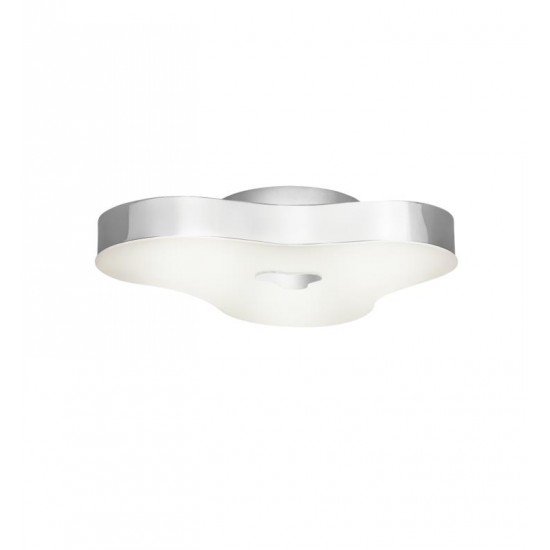 Elan Lighting 83573 Tintori 1 Light 17" LED Flush Mount Ceiling Light in Chrome Finish **Floor Sample**