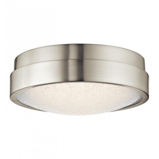 Elan Lighting 83812 Piazza 1 Light 13" LED Flush Mount Ceiling Light in Brushed Nickel Finish **Floor Sample**