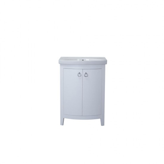 Elegant Lighting VF2103 Cole 2 Doors Cabinet 24 in. x 18 in. x 34 in. in White