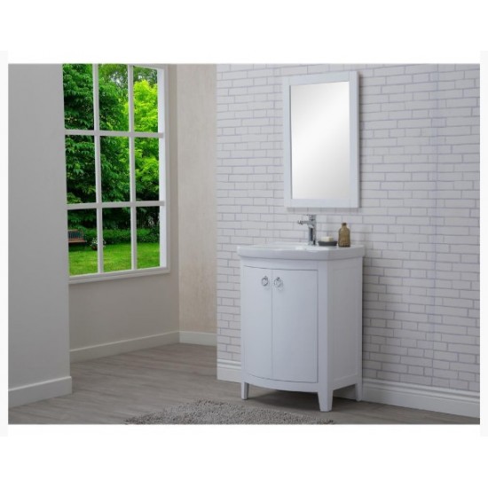 Elegant Lighting VF2103 Cole 2 Doors Cabinet 24 in. x 18 in. x 34 in. in White