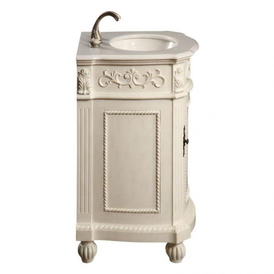 Elegant Lighting VF-1010 Vanity Cabinet 1 Door 24"x22"x36" Antique White