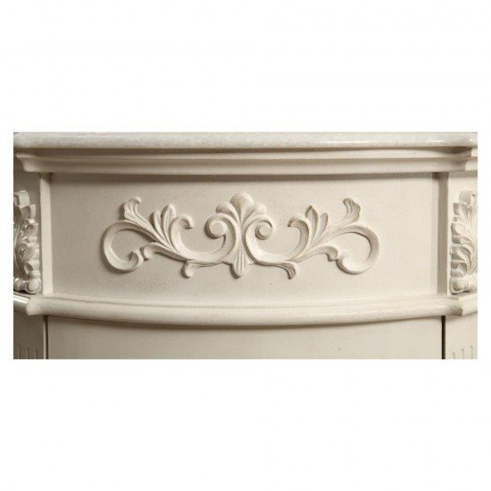 Elegant Lighting VF-1010 Vanity Cabinet 1 Door 24"x22"x36" Antique White