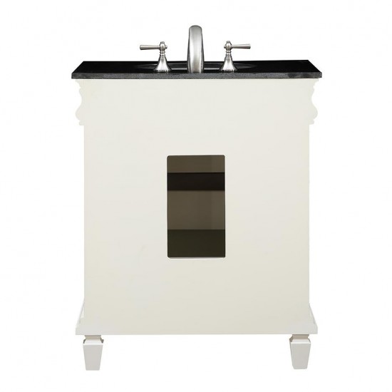 Elegant Lighting VF-1021 Hampton 30" Single Bathroom Vanity set in Antique White