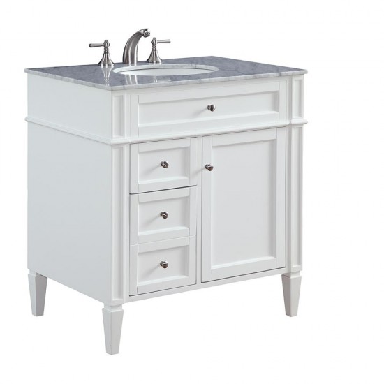 Elegant Lighting VF-1024 Park Ave 32" Single Bathroom Vanity set in White