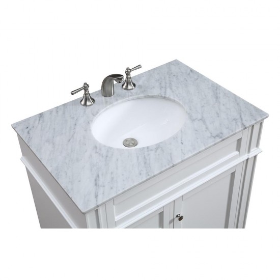 Elegant Lighting VF-1024 Park Ave 32" Single Bathroom Vanity set in White