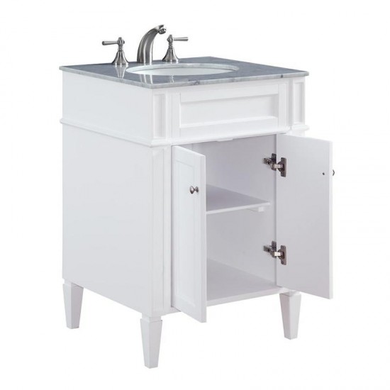 Elegant Lighting VF-1026 Park Ave 24" Single Bathroom Vanity set in White