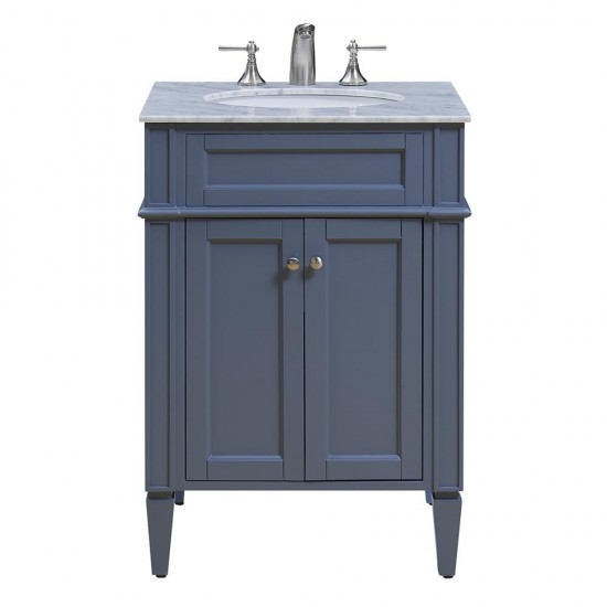 Elegant Lighting VF-1027 Park Ave 24" Single Bathroom Vanity set in Grey