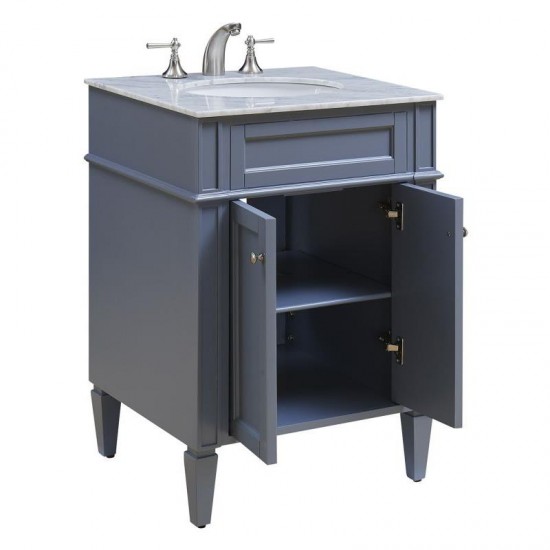 Elegant Lighting VF-1027 Park Ave 24" Single Bathroom Vanity set in Grey