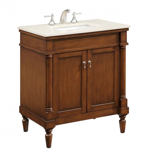 Elegant Lighting VF-1030 Lexington 30" Single Bathroom Vanity set in Brown