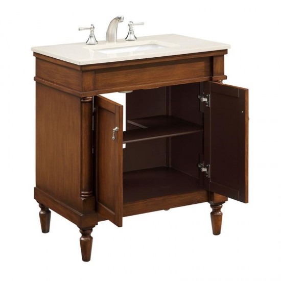 Elegant Lighting VF-1030 Lexington 30" Single Bathroom Vanity set in Brown