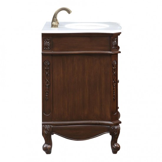 Elegant Lighting VF-1031 Berkshire 24" Single Bathroom Vanity set in Coffee