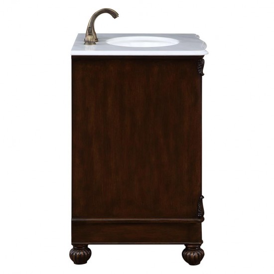 Elegant Lighting VF-1033 Windsor 27" Single Bathroom Vanity set in Teak color