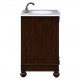 Elegant Lighting VF-1033 Windsor 27" Single Bathroom Vanity set in Teak color