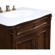 Elegant Lighting VF-1033 Windsor 27" Single Bathroom Vanity set in Teak color