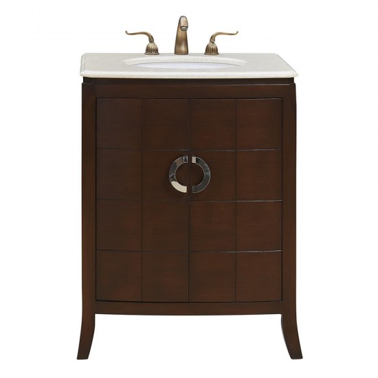 Elegant Lighting VF-1035 Nouveau 27" Single Bathroom Vanity set in Brown