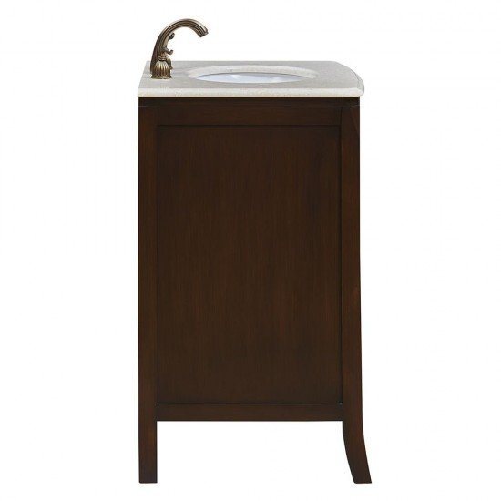 Elegant Lighting VF-1035 Nouveau 27" Single Bathroom Vanity set in Brown