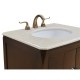 Elegant Lighting VF-1035 Nouveau 27" Single Bathroom Vanity set in Brown