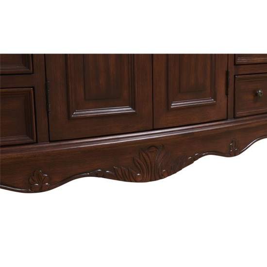 Elegant Lighting VF-1040 Bordeaux 48" Single Bathroom Vanity set in Teak color