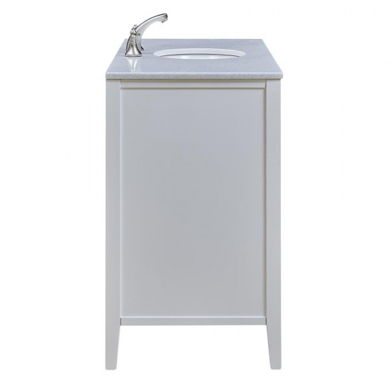 Elegant Lighting VF-1041 Cape Cod 48" Single Bathroom Vanity set in White