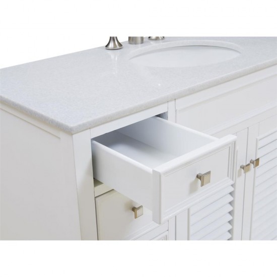 Elegant Lighting VF-1041 Cape Cod 48" Single Bathroom Vanity set in White