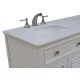 Elegant Lighting VF-1042 Cape Cod 60" Double Bathroom Vanity set in White