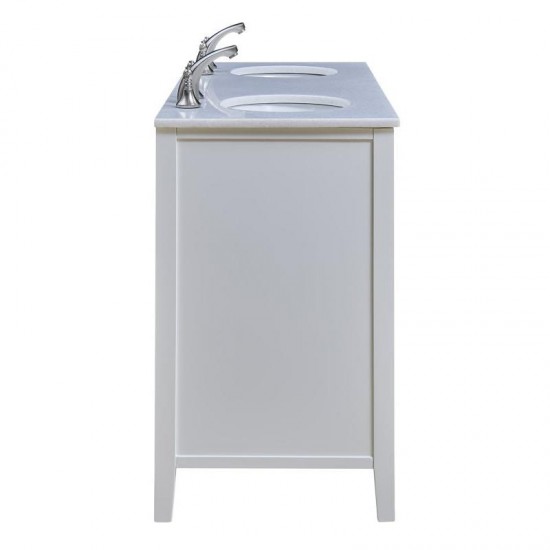 Elegant Lighting VF-1042 Cape Cod 60" Double Bathroom Vanity set in White