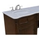 Elegant Lighting VF-1044 Windsor 52" Single Bathroom Vanity set in Teak color