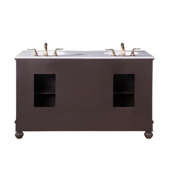 Elegant Lighting VF-1048 Windsor 60 in. Double Bathroom Vanity