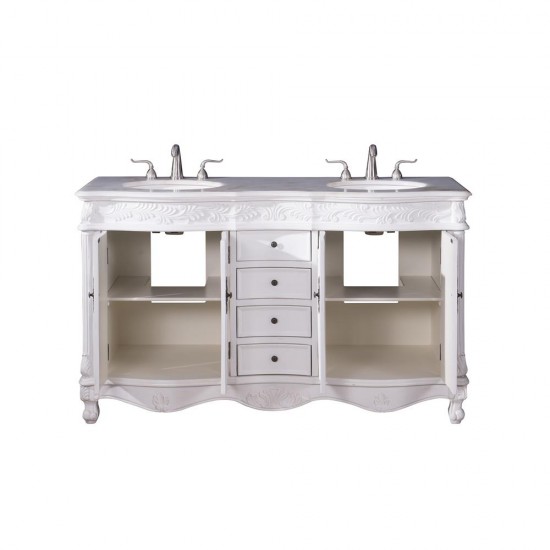 Elegant Lighting VF-1049 Windsor 60 in. Double Bathroom Vanity