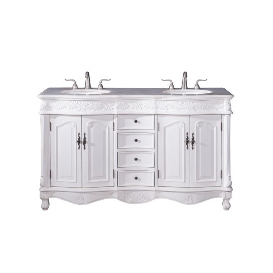 Elegant Lighting VF-1049 Windsor 60 in. Double Bathroom Vanity