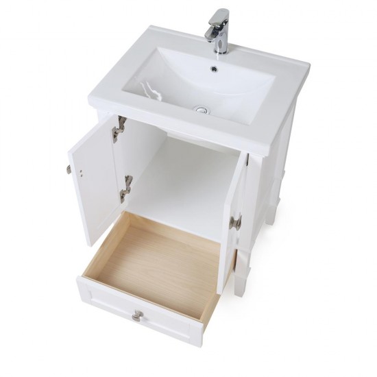 Elegant Lighting VF-2001 Single bathroom vanity set in White finish