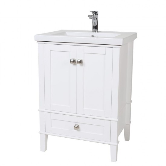 Elegant Lighting VF-2001 Single bathroom vanity set in White finish