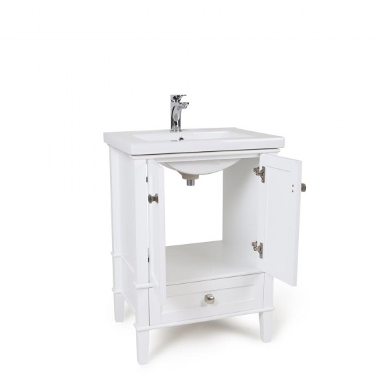 Elegant Lighting VF-2001 Single bathroom vanity set in White finish