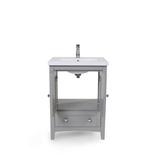 Elegant Lighting VF-2002 Single bathroom vanity set in Medium grey finish