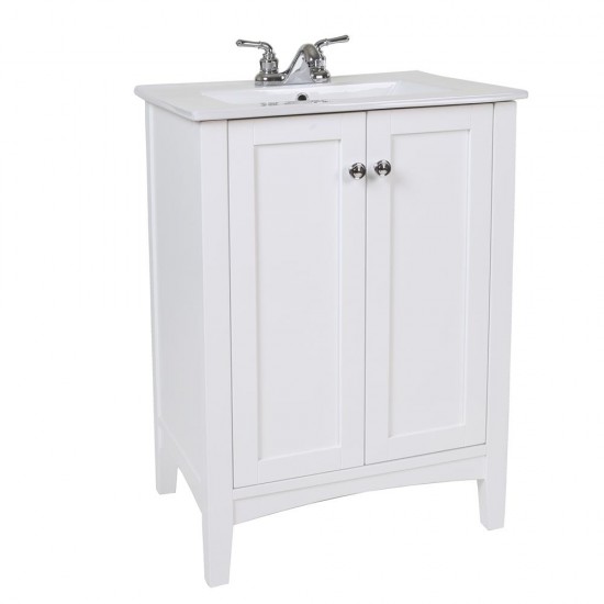 Elegant Lighting VF-2003 Single bathroom vanity set in White finish