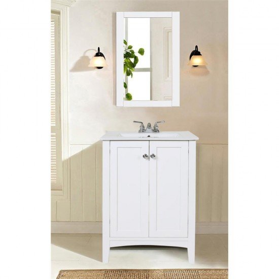 Elegant Lighting VF-2003 Single bathroom vanity set in White finish