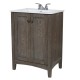 Elegant Lighting VF-2004 Single bathroom vanity set in Weathered oak finish