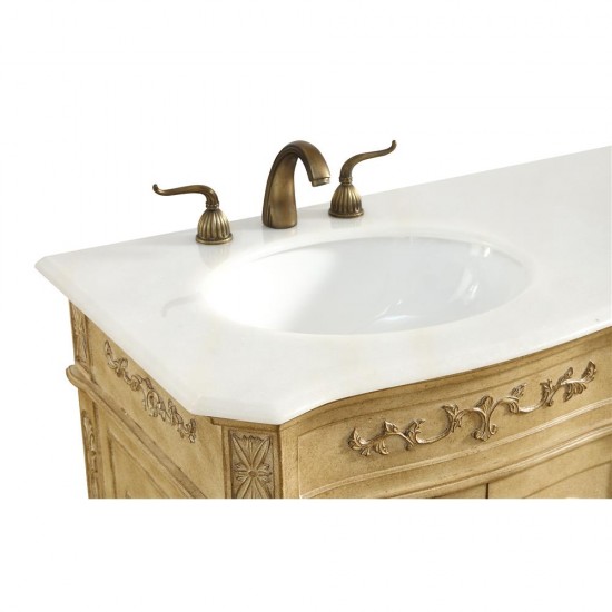 Elegant Decor VF10160DAB Danville 60 in. Double Bathroom Vanity set in Antique Beige