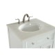 Elegant Decor VF10424WH Cape Cod 24 in. Single Bathroom Vanity set in White