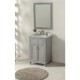 Elegant Decor VF12324GR Otto 24 in. Single Bathroom Vanity set in Light Grey