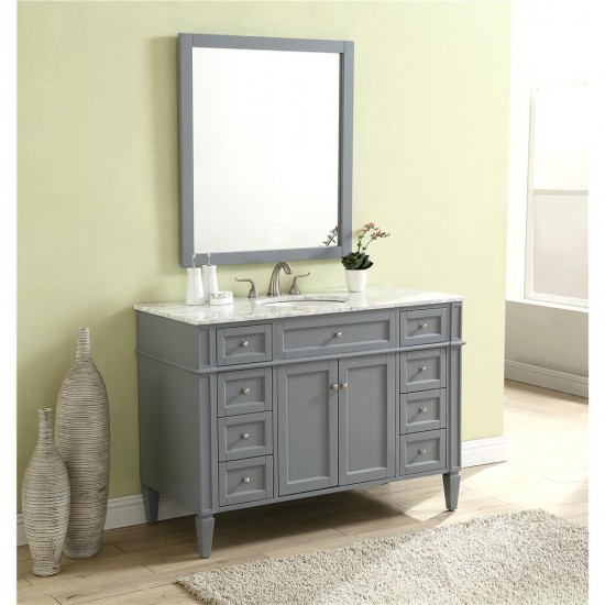 Elegant Decor VF12548GR Park Avenue 48 in. Single Bathroom Vanity set in Grey