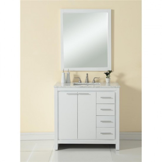 Elegant Decor VF12836WH Filipo 36 in. Single Bathroom Vanity set in White